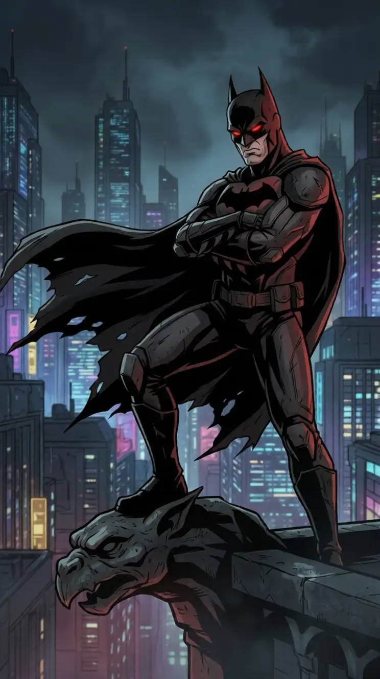 Batman Anime 4K wallpaper for desktop and mobile - Pixbee