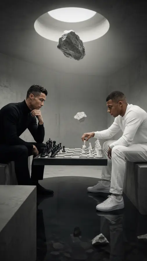 A Game Beyond The Board ♟️⚔️ - Ronaldo - Mbappe 4K wallpaper for desktop and mobile - Pixbee