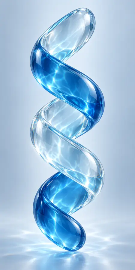 Abstract 3D Glass Water Spiral Swirl — iphone 18 pro max phone wallpaper
