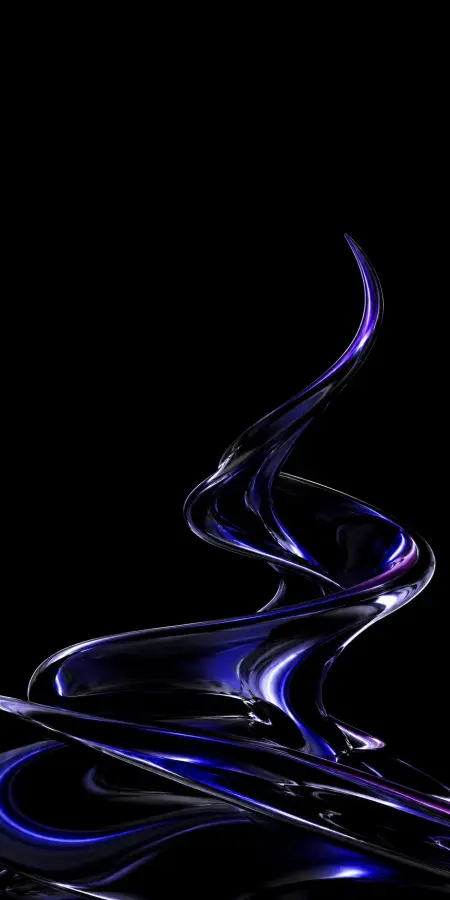 Abstract Glowing Blue Glass Swirl Curve — iphone wallpapers phone wallpaper
