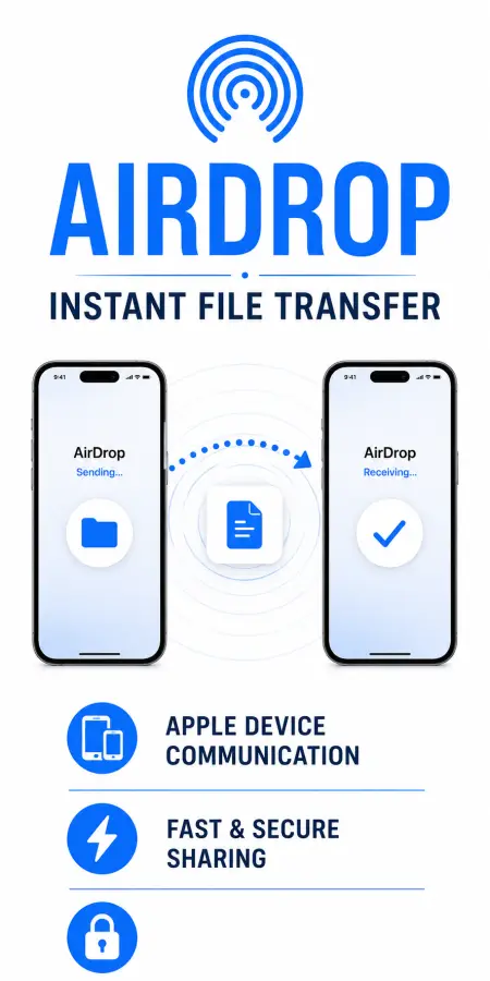 AirDrop: Instant Wireless File Sharing System 4K wallpaper for desktop and mobile - Pixbee