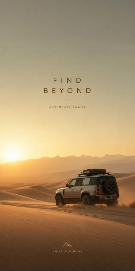 An adventurous SUV cruising through golden desert dunes at sunset, chasing freedom and endless horizons 🌅🚙🏜️✨ 4K wallpaper for desktop and mobile - Pixbee