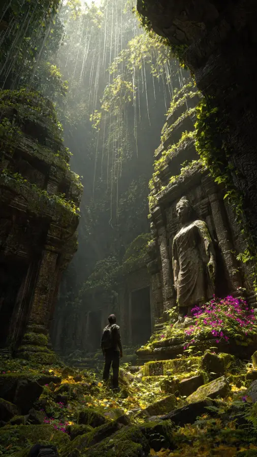 Ancient Temple Lost In Jungle 4K wallpaper for desktop and mobile - Pixbee