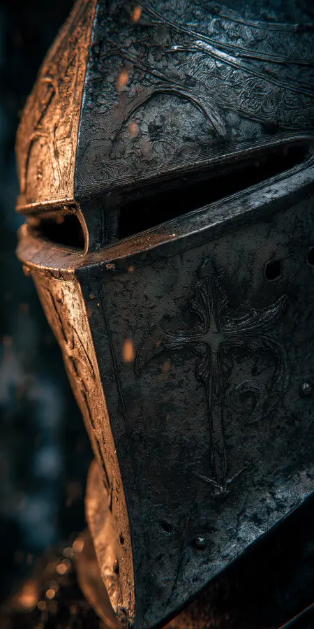 Ancient Warrior Helmet Closeup 4K wallpaper for desktop and mobile - Pixbee