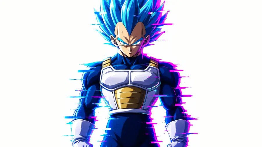 Anime Character Vegeta Lounging on White Throne 4K wallpaper for desktop and mobile - Pixbee