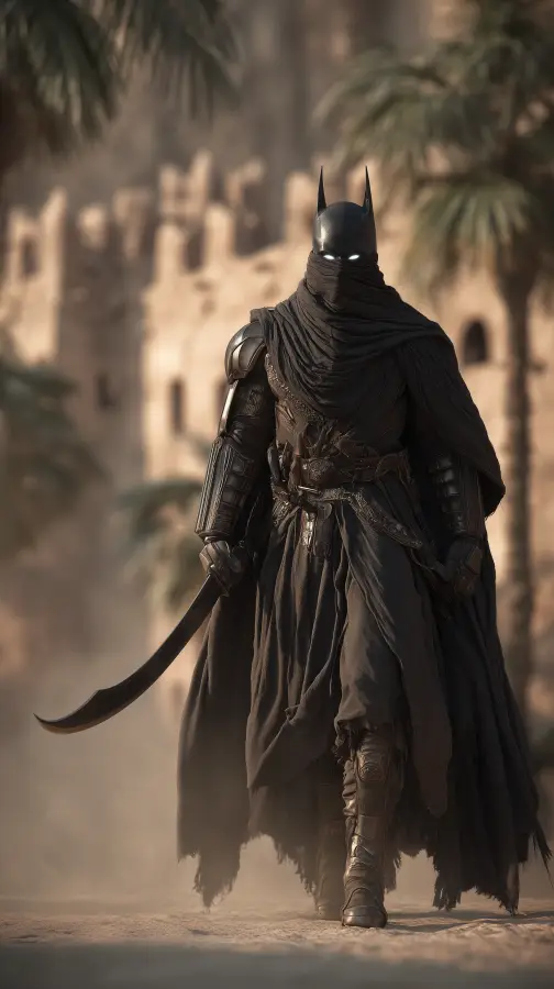 Arabic Batman 4K wallpaper for desktop and mobile - Pixbee