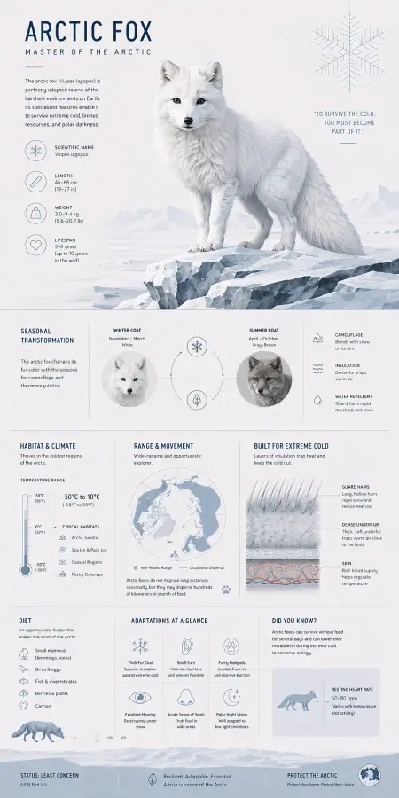 Arctic Fox: Master of Survival in the Frozen Arctic 4K wallpaper for desktop and mobile - Pixbee