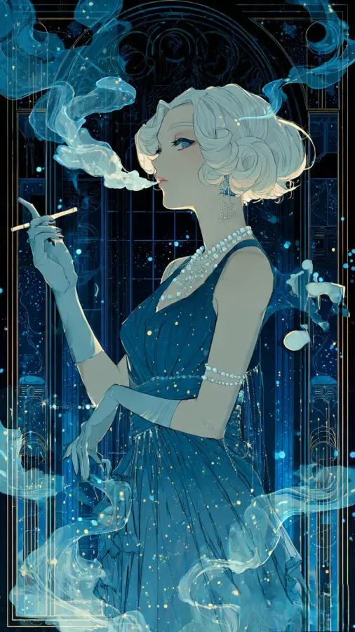Art Deco Celestial Elegance 4K wallpaper for desktop and mobile - Pixbee