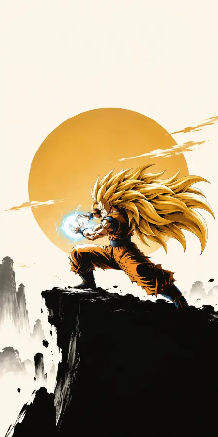 Ascended Power (Super Saiyan 3 Goku) — anime phone wallpaper