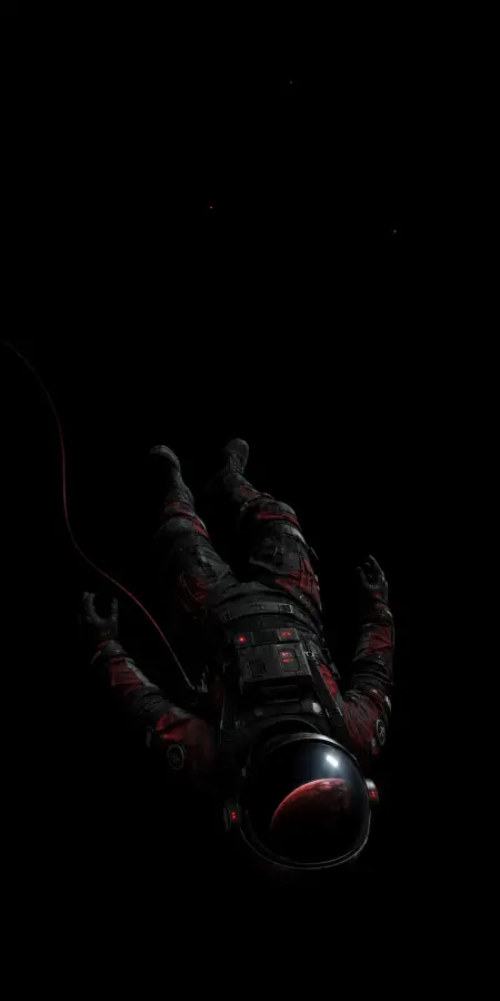 Astronaut Floating In Dark Deep Space — iphone wallpapers phone wallpaper