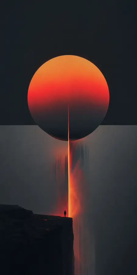 “At the edge of the void, even silence feels infinite. 🌘✨ 4K wallpaper for desktop and mobile - Pixbee