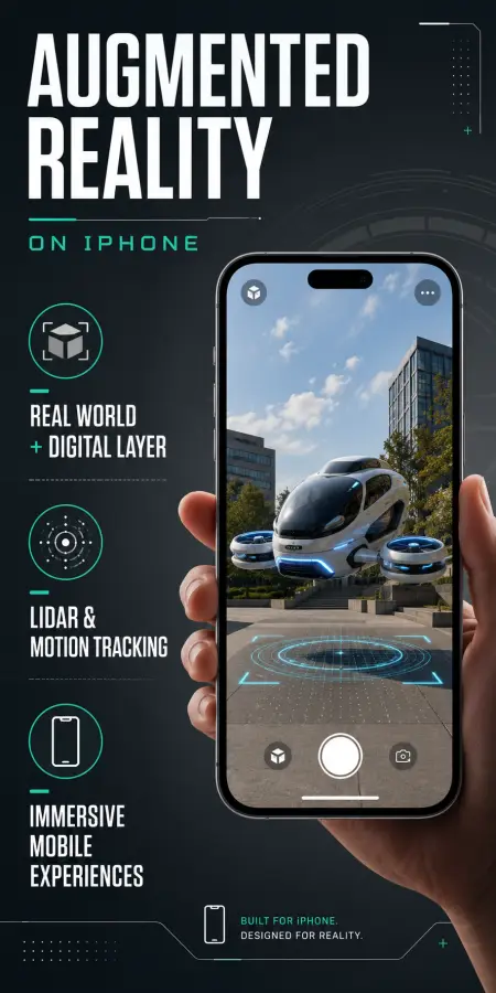 Augmented Reality: Immersive AR Experience on iPhone 4K wallpaper for desktop and mobile - Pixbee