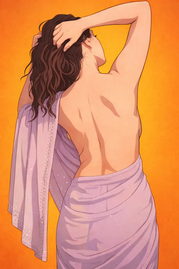 Back Pose Draped Aesthetic 4K wallpaper for desktop and mobile - Pixbee