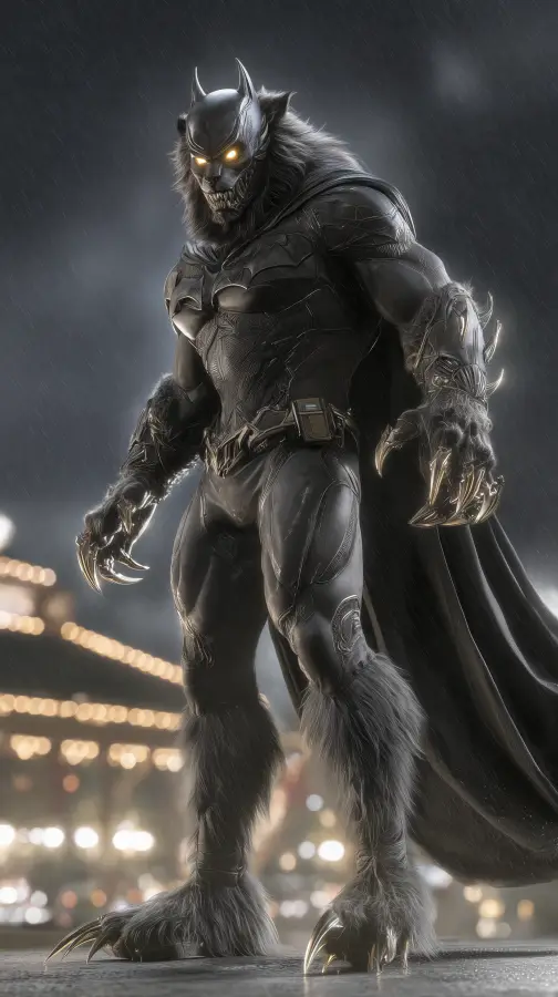 Batman (Beast Form) — The Night Predator of Gotham - DC 4K wallpaper for desktop and mobile - Pixbee