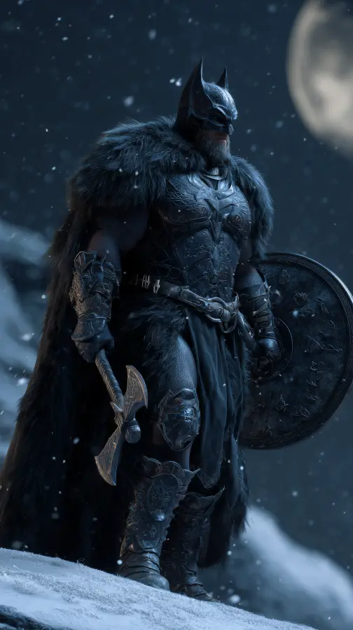 Batman — The Moonlit Shadow Warlord of the North - DC 4K wallpaper for desktop and mobile - Pixbee