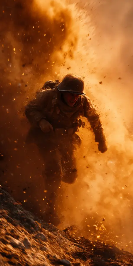 Battlefield Explosion Survival Run 4K wallpaper for desktop and mobile - Pixbee
