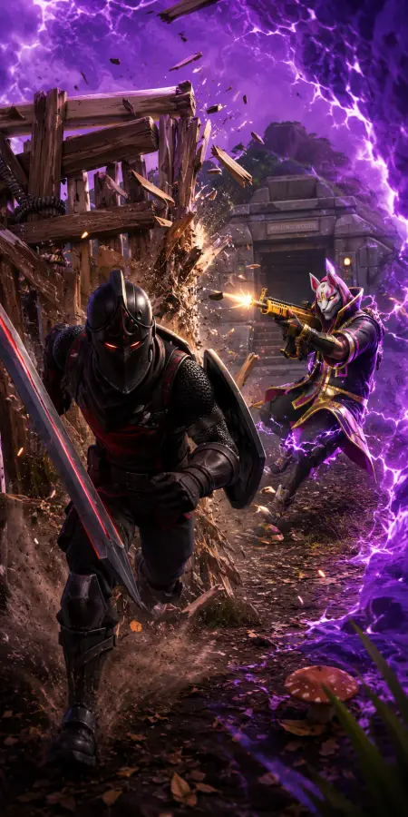 Black Knight Escaping Drift in Fortnite 4K wallpaper for desktop and mobile - Pixbee