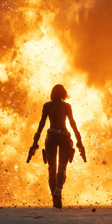 Black widow 4K wallpaper for desktop and mobile - Pixbee