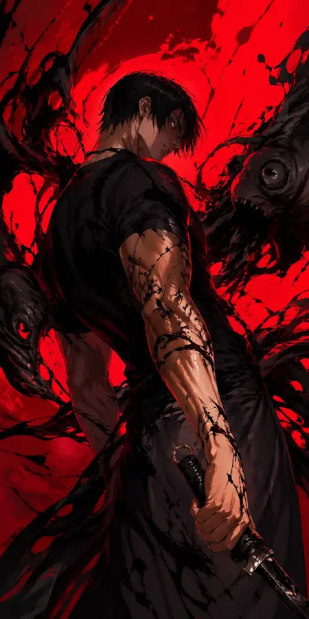 Blood Oath: Silence of the Slayer 🔴🗡️ - Toji 4K wallpaper for desktop and mobile - Pixbee
