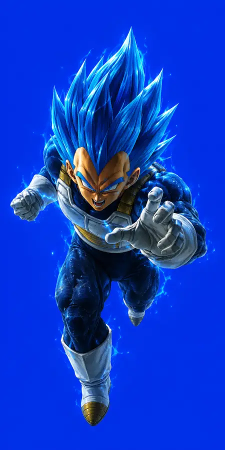 Blue Prince Of Destruction 💙⚡- Vegeta 4K wallpaper for desktop and mobile - Pixbee