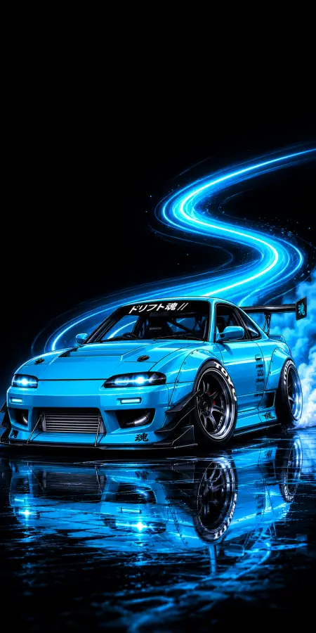 "Born to Drift. Built to Dominate." ⚡💙🏎️💨 4K wallpaper for desktop and mobile - Pixbee