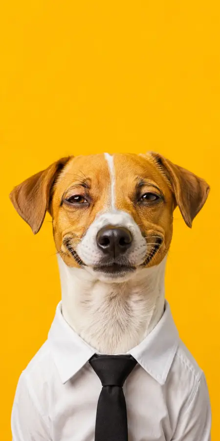 Business Dog — CEO of Side Eyes. 4K wallpaper for desktop and mobile - Pixbee