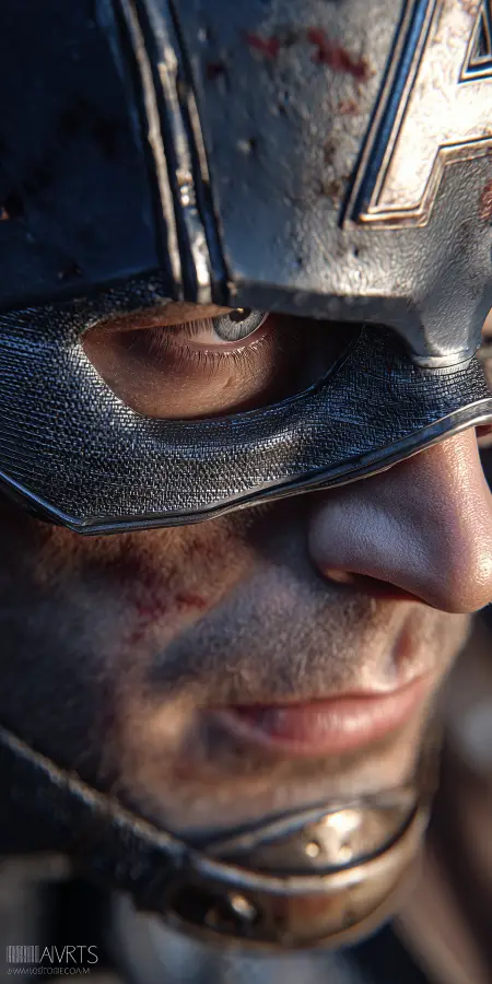 Captain America Battle Worn Closeup 4K wallpaper for desktop and mobile - Pixbee