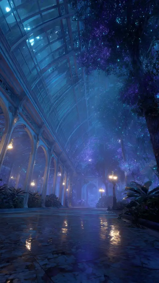 Celestial Garden Under Glass 4K wallpaper for desktop and mobile - Pixbee