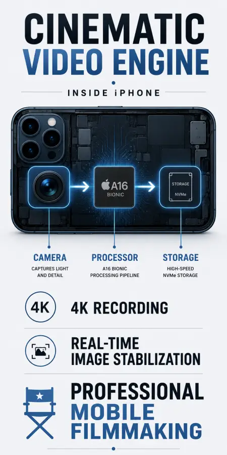 Cinematic Video Engine: Professional Mobile Filmmaking System 4K wallpaper for desktop and mobile - Pixbee