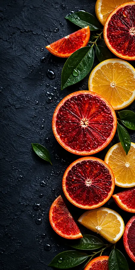 “Citrus colors bursting with freshness.” 4K wallpaper for desktop and mobile - Pixbee