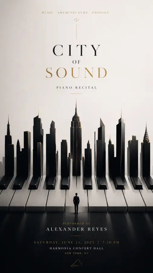 City of Sound — Where Silence Plays 4K wallpaper for desktop and mobile - Pixbee