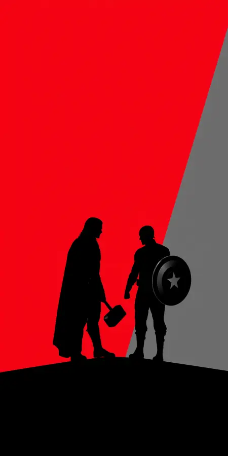 Clash of Legends - Thor - Captain America 4K wallpaper for desktop and mobile - Pixbee