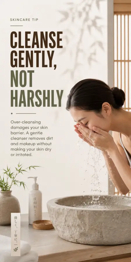 Cleanse Gently, Glow Naturally 4K wallpaper for desktop and mobile - Pixbee