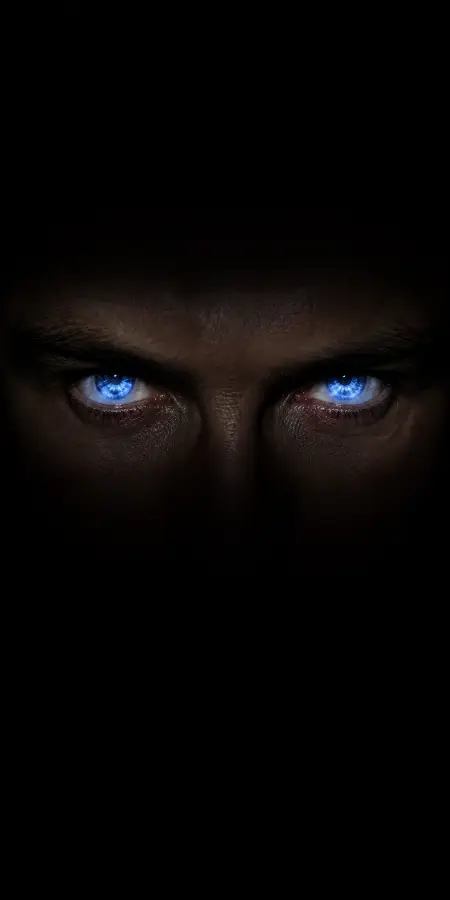 Close Up Portrait Of Glowing Blue Eyes 4K wallpaper for desktop and mobile - Pixbee