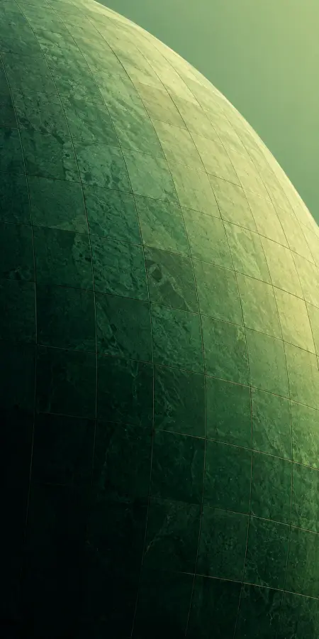 Close Up Tiled Green Curved Dome — islamic wallpaper phone wallpaper