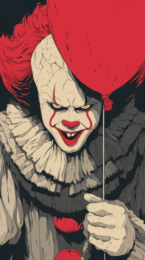 Clown Pennywise 4K wallpaper for desktop and mobile - Pixbee
