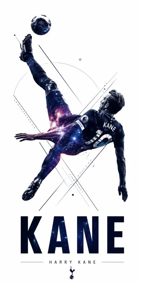 Cosmic Galaxy Pattern Harry Kane Bicycle Kick 4K wallpaper for desktop and mobile - Pixbee
