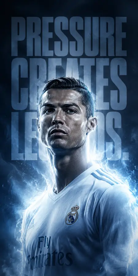 “CR7 Football Legend: Pressure Creates Soccer Icons ⚽🔥” 4K wallpaper for desktop and mobile - Pixbee