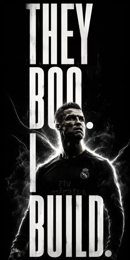 “CR7 Football Mode: They Boo, I Build ⚽🔥” 4K wallpaper for desktop and mobile - Pixbee