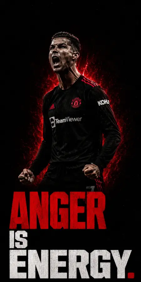 “CR7 Football Rage: Anger Fuels the Soccer Beast ⚽🔥” 4K wallpaper for desktop and mobile - Pixbee