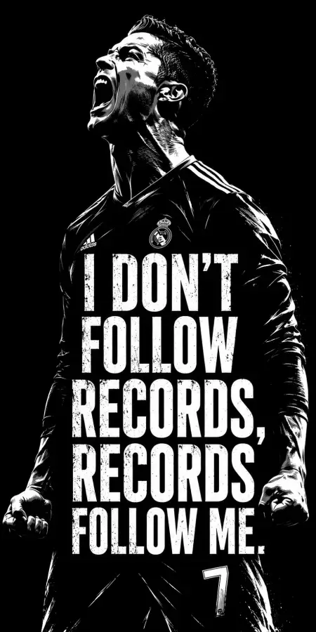 “CR7: Soccer Records Don’t Follow Players — They Follow Legends 4K wallpaper for desktop and mobile - Pixbee