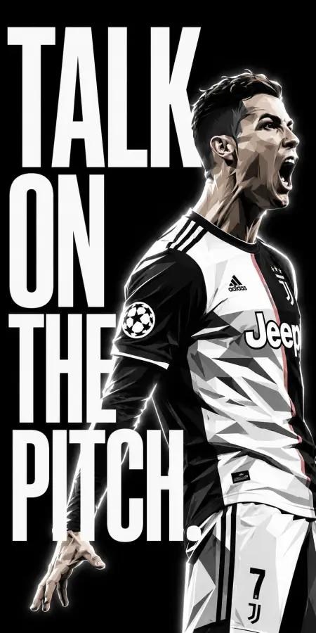 “CR7: Talk Less, Score More ⚽🔥” 4K wallpaper for desktop and mobile - Pixbee