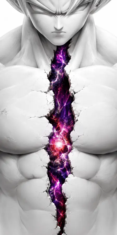 Cracked Stone Goku Cosmic Power Wallpaper 4K wallpaper for desktop and mobile - Pixbee