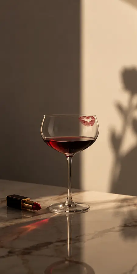 Crimson Kiss & Wine — mobile wallpaper phone wallpaper