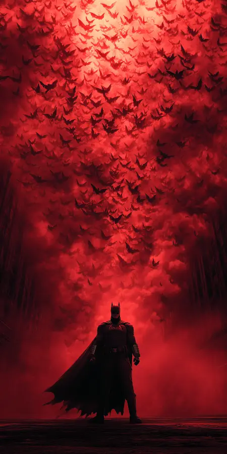Crimson Night Batstorm Rise 4K wallpaper for desktop and mobile - Pixbee
