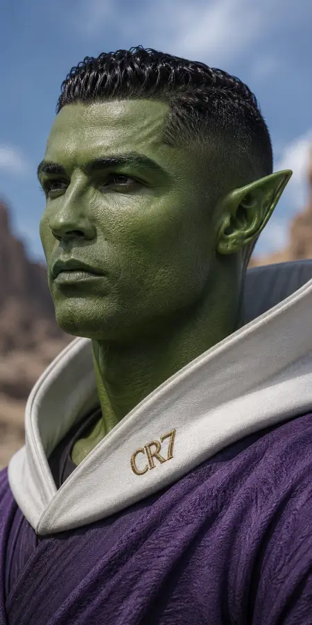Cristiano Ronaldo As Piccolo Side Profile 4K wallpaper for desktop and mobile - Pixbee