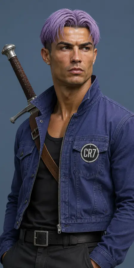 Cristiano Ronaldo As Trunks Sword Concept 4K wallpaper for desktop and mobile - Pixbee