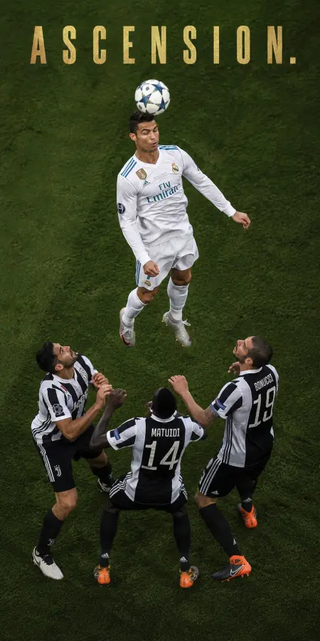 Cristiano Ronaldo Ascension Jump Header — football phone wallpaper