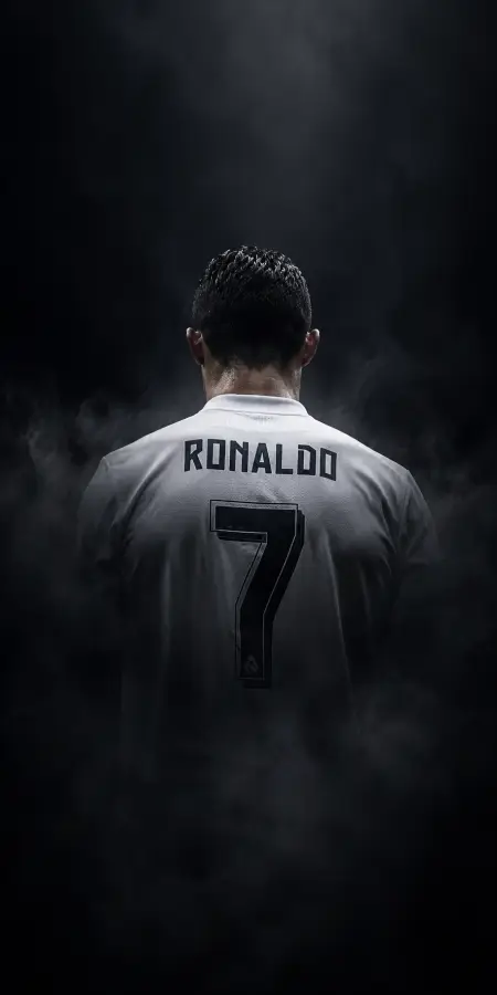Cristiano Ronaldo Back View Dramatic Smoke 4K wallpaper for desktop and mobile - Pixbee