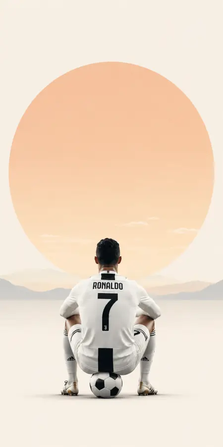 Cristiano Ronaldo Back View Sunset Portrait 4K wallpaper for desktop and mobile - Pixbee